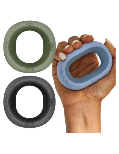 Entrenador de Fuerza de Agarre BERTER, 3 Anillos de Silicona