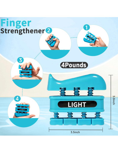 Entrenador de Fuerza de Agarre DICYWUDI 13 Niveles 0.6kg