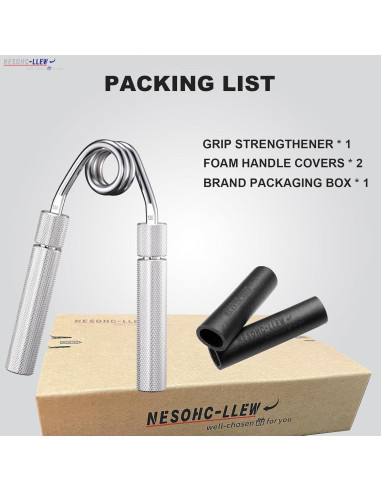 Entrenador de Fuerza de Agarre Ajustable NESOHC-LLEW 22.68-68.18 kg
