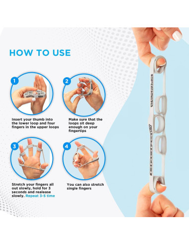 Fortalecedor de Agarre de Dedos DropSky - 8 Piezas, 4 Niveles