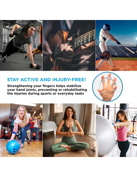 Fortalecedor de Agarre de Dedos DropSky - 8 Piezas, 4 Niveles