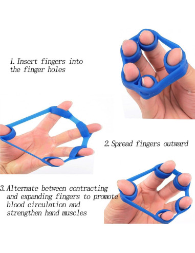 Entrenador de Fuerza de Agarre LAIYOHO - Set 6 Ejercitadores 3kg-5kg