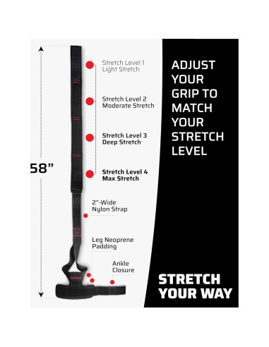 Correa de Estiramiento Cuádriceps THEFITGUY - Nylon 32.1x22x8 cm