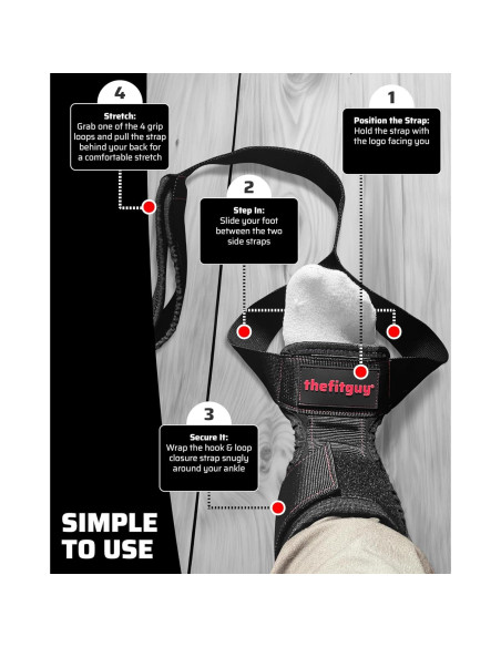 Correa de Estiramiento Cuádriceps THEFITGUY - Nylon 32.1x22x8 cm