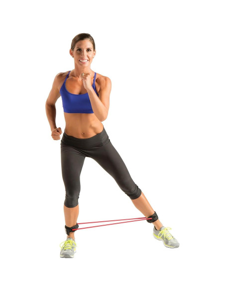 GoFit Resist-a-Cuff Mangas de Tobillo Ajustables Rojo M-P