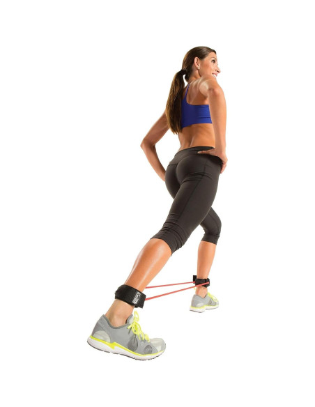 GoFit Resist-a-Cuff Mangas de Tobillo Ajustables Rojo M-P