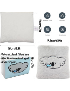 Almohadilla Calentadora Microondas ColdCool 11.9x17cm Gris 2