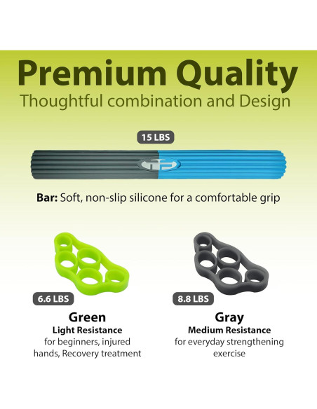 Flexbar y Entrenadores de Dedos THERAPHY FIT - Alivio Codo y Muñeca