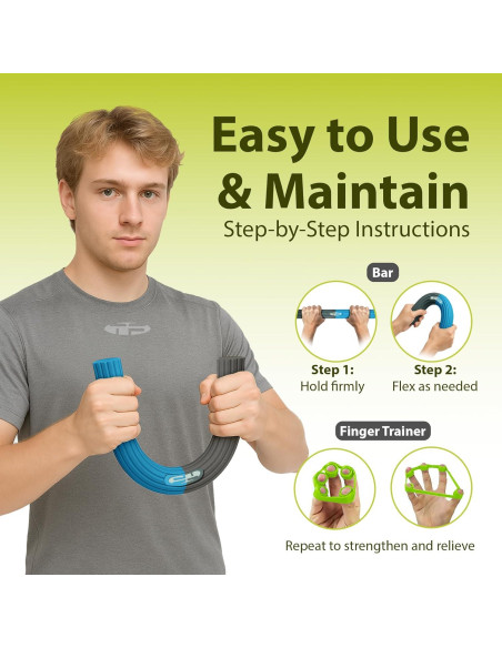 Flexbar y Entrenadores de Dedos THERAPHY FIT - Alivio Codo y Muñeca
