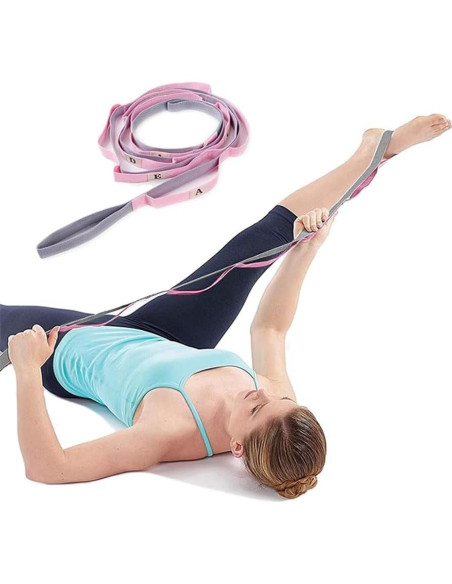 Correa de Estiramiento para Yoga Xensamy 2.44m 13 Asas