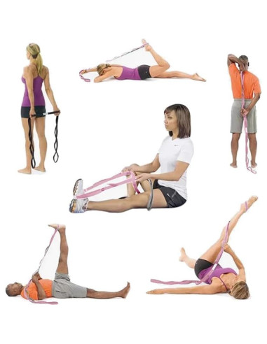 Correa de Estiramiento para Yoga Xensamy 2.44m 13 Asas