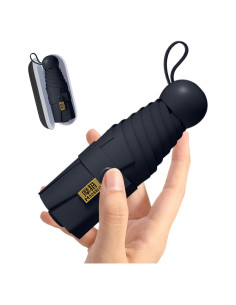 Paraguas Plegable Moorrlii Negro 19cm Ligero UPF 50+