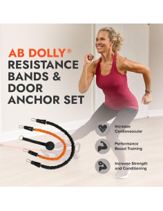 Conjunto de Bandas de Resistencia AB Dolly con Ancla de Puerta 2