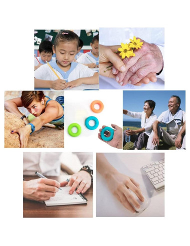 Entrenador de Fuerza de Agarre FMELAH 3 Niveles Silicona