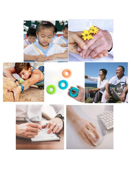 Entrenador de Fuerza de Agarre FMELAH 3 Niveles Silicona