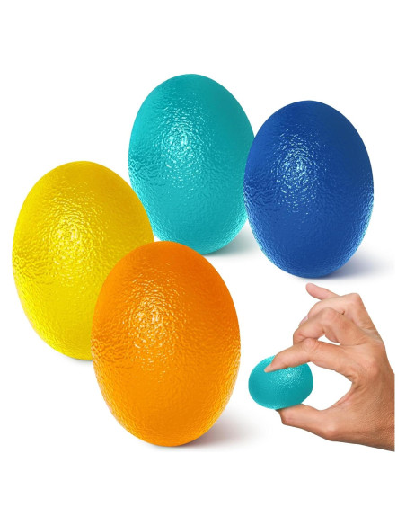 4 Pelotas de Terapia de Mano SVICHOCHKA - 4 Niveles Resistencia