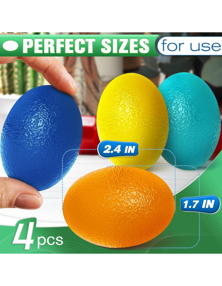 4 Pelotas de Terapia de Mano SVICHOCHKA - 4 Niveles Resistencia