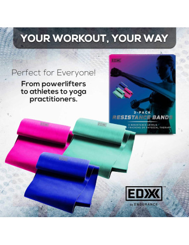 Banda de Resistencia EDX 30.48 cm Juego de 3 Multicolor