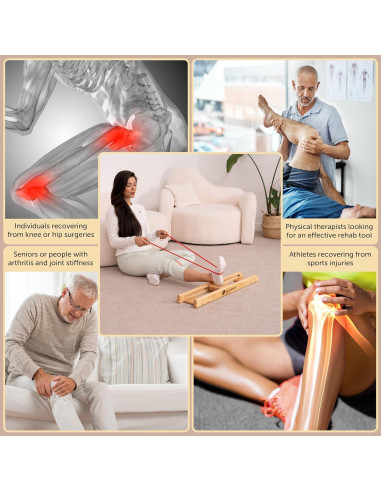 Deslizador de Rehabilitación de Rodilla y Cadera RejuvaPath - Madera de Roble Ligera