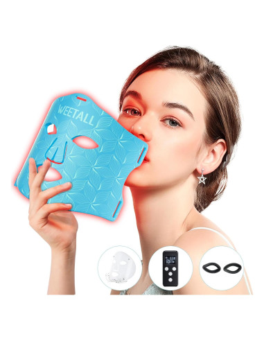 Máscara Facial LED Weetall 276 LEDs Terapia Luz Roja