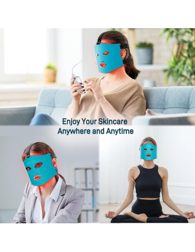 Máscara Facial LED Weetall 276 LEDs Terapia Luz Roja