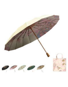 Paraguas Plegable MENHLAGDI UV 50+ Impermeable 1m Rosa