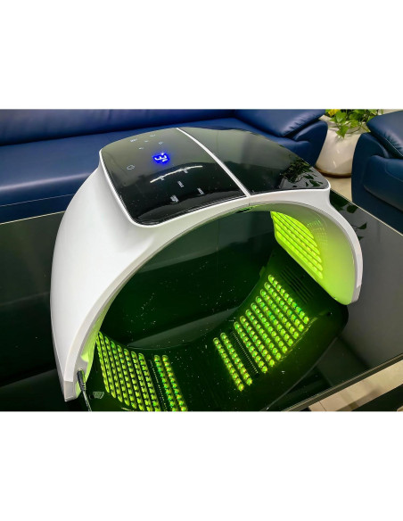 Máscara de Terapia de Luz LED Mhpoycd 7 Colores Cuidado Facial