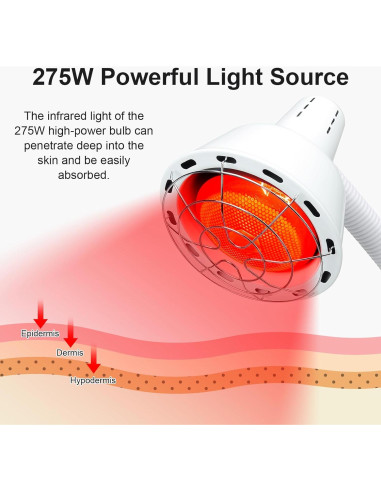 Bombilla Infrarroja 275W Hoakya E26/E27 Terapia Luz Roja