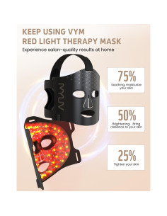 Máscara de Luz Roja VYM LED Terapia Facial Inalámbrica 5 Modos 2