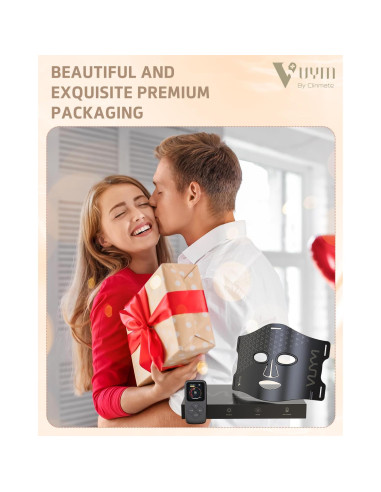 Máscara de Luz Roja VYM LED Terapia Facial Inalámbrica 5 Modos