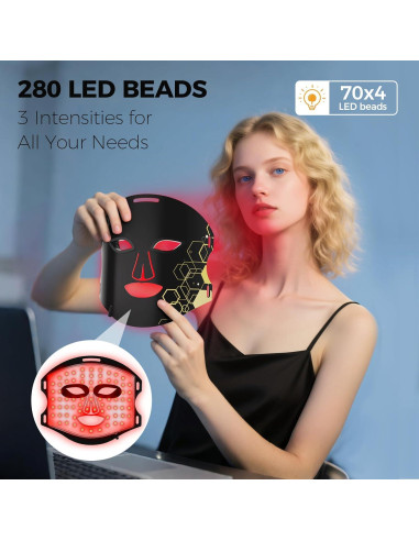 Máscara de Luz LED Aolady para Cara - Terapia Antienvejecimiento