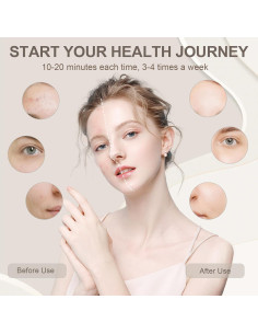 Máscara de Terapia de Luz Roja LED Hottoerak 660nm 850nm 2