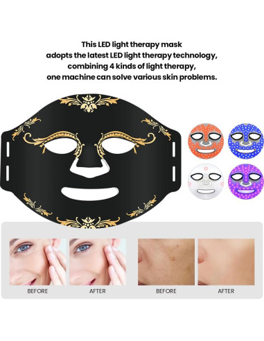 Máscara de Terapia de Luz LED Firmosa 660nm 850nm Portátil