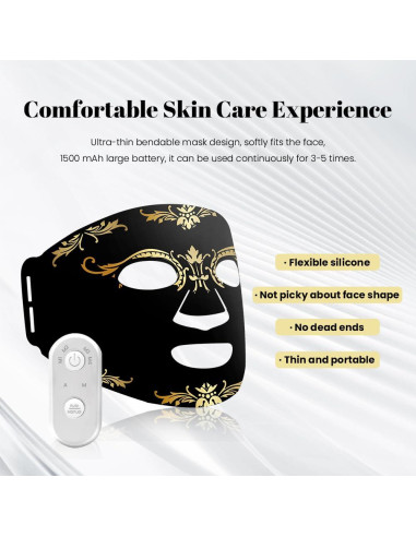 Máscara de Terapia de Luz LED Firmosa 660nm 850nm Portátil