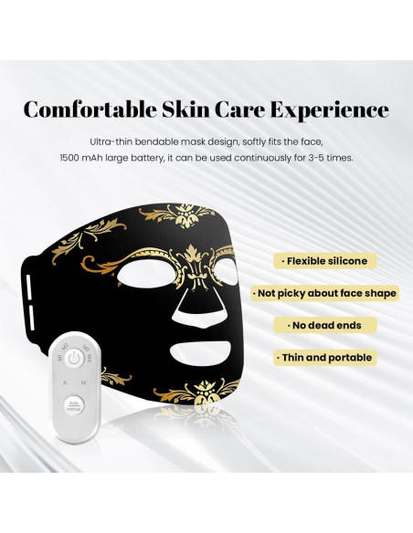 Máscara de Terapia de Luz LED Firmosa 660nm 850nm Portátil