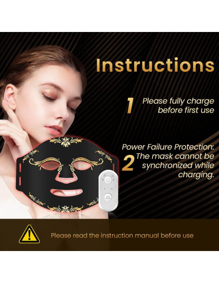 Máscara de Terapia de Luz LED Firmosa 660nm 850nm Portátil