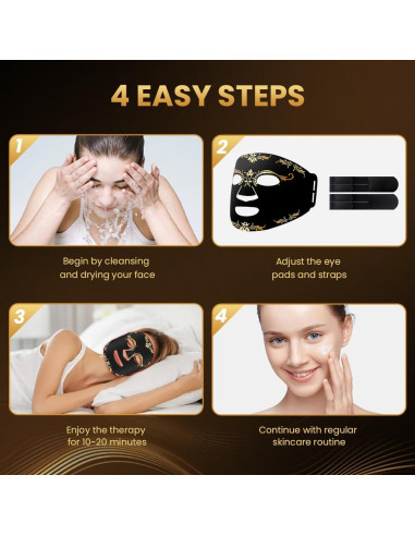 Máscara de Terapia de Luz LED Firmosa 660nm 850nm Portátil