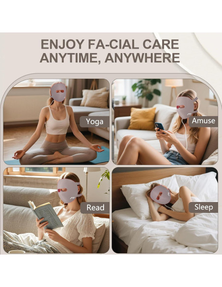 Máscara de Terapia de Luz Roja LED Hottoerak 660nm 850nm