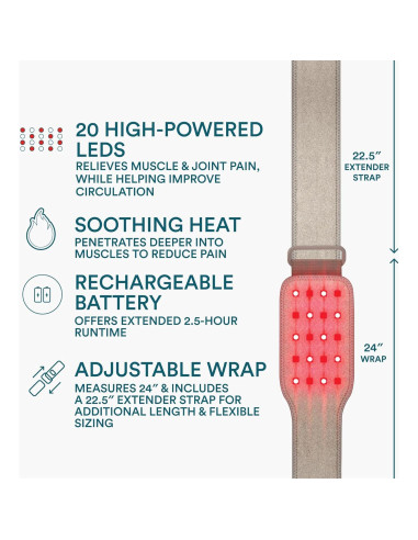 Envoltura Terapia Dolor Homedics IFR-97HJ Luz Infrarroja 850nm