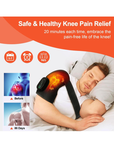 Masajeador de Rodilla Inalámbrico con Luz Roja 660nm/850nm