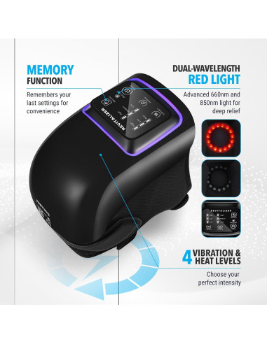 Masajeador de Rodilla FORTHiQ Pro+ 6 en 1 Inalámbrico con Calor