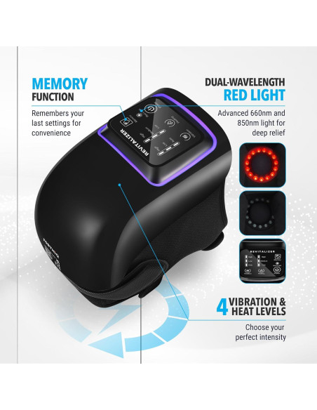 Masajeador de Rodilla FORTHiQ Pro+ 6 en 1 Inalámbrico con Calor