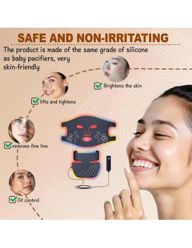 Máscara de Terapia de Luz Roja HWGIZP 850nm Antienvejecimiento