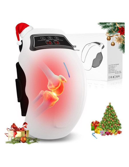 Masajeador de Rodilla Inalámbrico PRURYE 2025 con Calor y Luz Roja