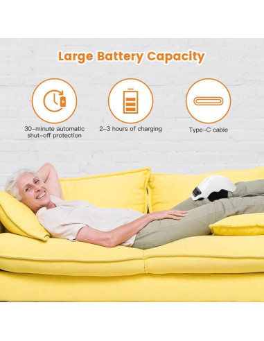 Masajeador de Rodilla Inalámbrico PRURYE 2025 con Calor y Luz Roja