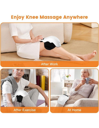 Masajeador de Rodilla Inalámbrico PRURYE 2025 con Calor y Luz Roja
