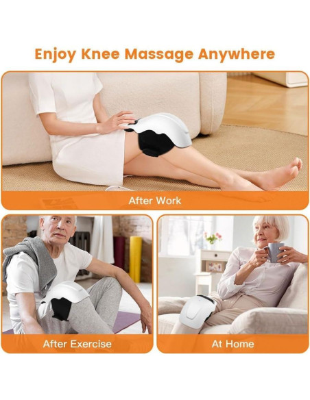 Masajeador de Rodilla Inalámbrico PRURYE 2025 con Calor y Luz Roja