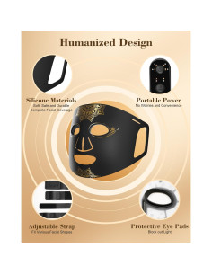 Máscara Facial de Terapia de Luz Roja KINGDO FM02 LED 850nm 2