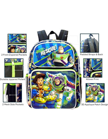 Mochila Escolar Grande Toy Story 40,64 cm Licenciada