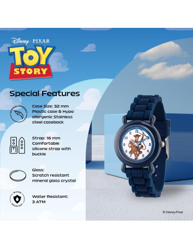 Reloj Analógico Disney Toy Story para Niños 32mm Azul